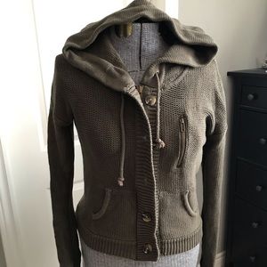 AEO Zippered Hooded Sweater